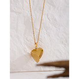Heart Locket Charm Necklace – Waterproof Photo Pendant Gift | Huna Jewelry
