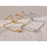 Millicent Dazzling Cubic Zirconia Bracelet – Adjustable, Dainty & Chic | Huna Jewelry
