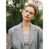 Alba Double Layer Snake Chain – Elegant & Sleek Minimalist Necklace | Huna Jewelry