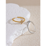 Zircon Grace Ring – Elegant Sparkle | Huna Jewelry
