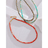Sophia Tube Beads Necklace – Natural Stone Clavicle Jewelry Gift | Huna Jewelry