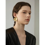 Delia Large Flower Stud Earrings – Bold & Elegant Jewelry | Huna Jewelry