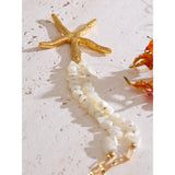 Aine Large Sea Star Pendant Necklace – Natural Shell Beads Jewelry | Huna Jewelry