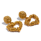 Ina Hollow Heart Drop Earrings – Vintage-Inspired Romantic Jewelry | Huna Jewelry