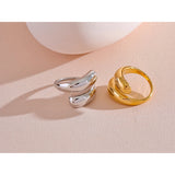 Elodie Bypass Ring – Smooth, Chic & Water-Resistant Statement Jewelry | Huna Jewelry