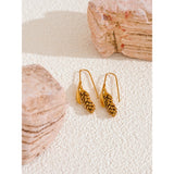 Layla Wheat Hook Earrings – Elegant Water-Resistant Jewelry for Daily Wear | Huna Jewelry
