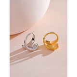 Elodie Bypass Ring – Smooth, Chic & Water-Resistant Statement Jewelry | Huna Jewelry