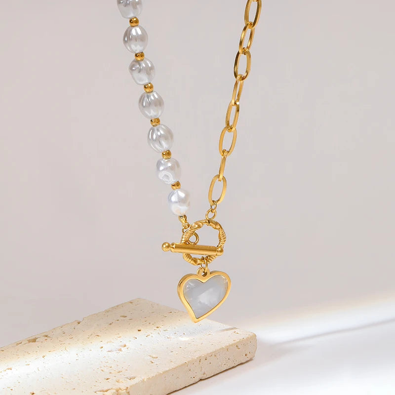 Pearl Heart Necklace