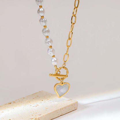 Pearl Heart Necklace