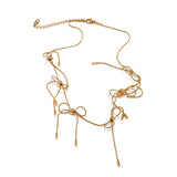 Bow Knot Necklace – Elegant Gold-Plated Jewelry | Huna Jewelry