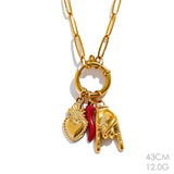 Anita Red Chili Heart Cool Necklace – Trendy Charm Pendant Jewelry | Huna Jewelry