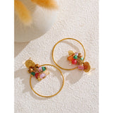 Hyacinth Fruity Bead Drop Earrings – Colorful & Waterproof Dangles | Huna Jewelry