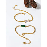 Libby Cubic Zirconia Chain Bracelet – 18K Gold, Elegant & Waterproof | Huna Jewelry