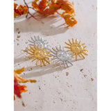 Bowie Sun Stud Earrings – Waterproof & Stylish Design | Huna Jewelry