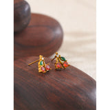 Guinevere Cherry Stud Earrings – Cute & Trendy Fruit Piece | Huna Jewelry