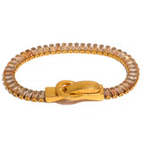 Bria Belt Buckle Bracelet – Luxury Cubic Zirconia, Waterproof & Versatile | Huna Jewelry