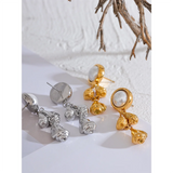 Vida Pearl Flower Earrings – Elegant Drop Dangle Statement Jewelry | Huna Jewelry