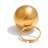 Eliana Statement Ball Ring – 26mm Adjustable & Waterproof Jewelry | Huna Jewelry