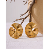 Delia Large Flower Stud Earrings – Bold & Elegant Jewelry | Huna Jewelry