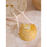 Luda Shell Pendant Necklace – Freshwater Pearl Beaded Jewelry | Huna Jewelry
