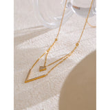 Eira V Layered Necklace – Dainty & Stylish Minimalist Jewelry | Huna Jewelry