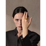 Elliot Snake Wrap Ring – Bold Textured & Water-Resistant Jewelry | Huna Jewelry