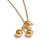 Farah Cherry Pendant Necklace – Cute, Waterproof & Everyday Jewelry | Huna Jewelry