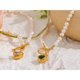 Harriet Pearl Heart Necklace – Dainty & Timeless Jewelry | Huna Jewelry