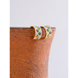 White Enamel Flower Hoop Earrings – 18k Gold-Plated Stylish Jewelry | Huna Jewelry