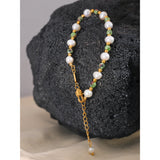 Magdalena Beaded Freshwater Pearl Bracelet – Elegant & Timeless | Huna Jewelry