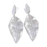 Dolores Leaf Drop Earrings – Elegant Dangle, Water Resistant Design | Huna Jewelry