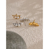 Bonnie Pearl Stud Earrings – Dainty, Elegant & Timeless Jewelry | Huna Jewelry