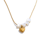Zoe Shell Heart Pendant – Chic & Trendy Necklace for Women | Huna Jewelry