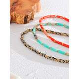 Sophia Tube Beads Necklace – Natural Stone Clavicle Jewelry Gift | Huna Jewelry