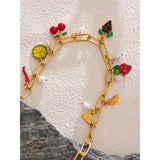 Adeline Fruit Charm Pendant Necklace – Playful Waterproof Jewelry | Huna Jewelry