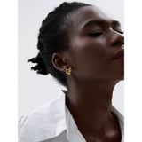 Claudia Heart Huggie Earrings – CZ Star-Studded & Elegant | Huna Jewelry