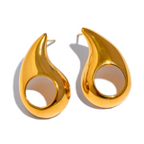 Nyla Waterdrop Stud Earrings – Hypoallergenic & Modern Elegant Jewelry | Huna Jewelry