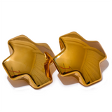 Kinsley Chunky Cross Stud Earrings – Bold Glossy Texture for Effortless Edge | Huna Jewelry