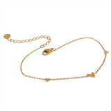 Olivia Heart Anklet – Dainty Waterproof Chain Ankle Bracelet | Huna Jewelry