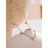 Stella Triangle Charm Necklace – Shiny Cubic Zirconia Collar Jewelry | Huna Jewelry
