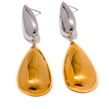 Hayden Aqua Drop Dangle Earrings – Bold & Elegant Statement Jewelry | Huna Jewelry