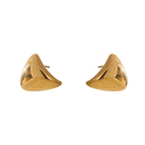Lottie Triangle Huggie Stud Earrings – Smooth & Modern Design | Huna Jewelry