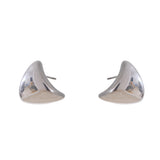 Lottie Triangle Huggie Stud Earrings – Smooth & Modern Design | Huna Jewelry