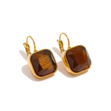 Harlow Opaline Charm Hook Earrings – Vintage Elegance with a Modern Twist | Huna Jewelry