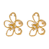 Gertrude Flower Stud Earrings – Exquisite & Trendy Jewelry | Huna Jewelry