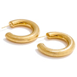 Ivanka C-Shape Hoop Earrings – Modern & Hypoallergenic Jewelry | Huna Jewelry