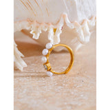 Celine Pearl Ring – Delicate & Classic Elegant Jewelry | Huna Jewelry