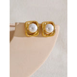 Rhiannon Pearl Stud Earrings – Waterproof & Hypoallergenic Jewelry | Huna Jewelry