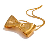 Harper Bow Pendant Necklace – Minimalist & Elegant Jewelry Gift | Huna Jewelry