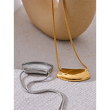 Helga Geometric Pendant – Waterproof Statement Necklace for Women | Huna Jewelry